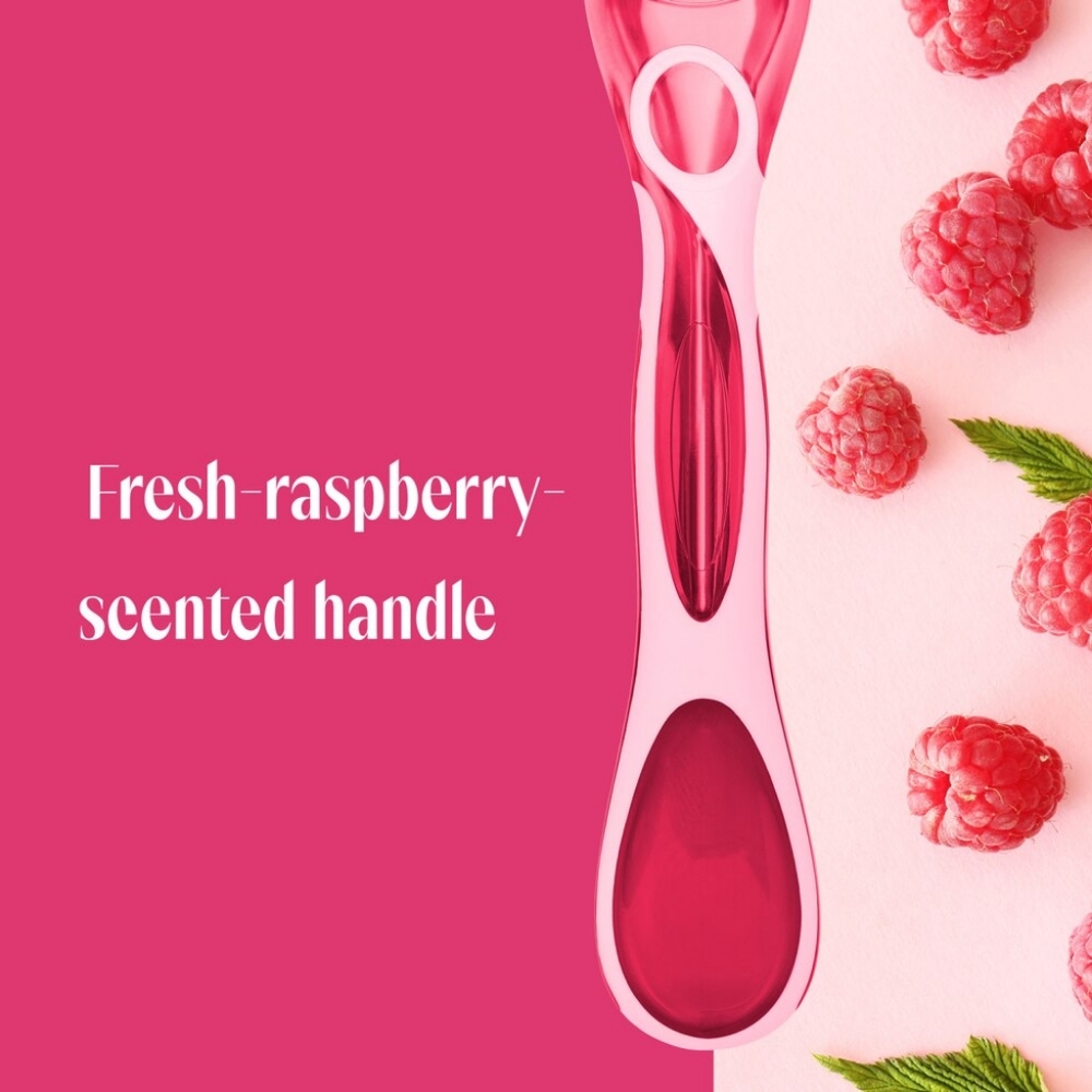 ⭐4/$15 Skintimate Raspberry Rain 4-Blade Disposable Razors, 4 CT - Picture 6 of 9